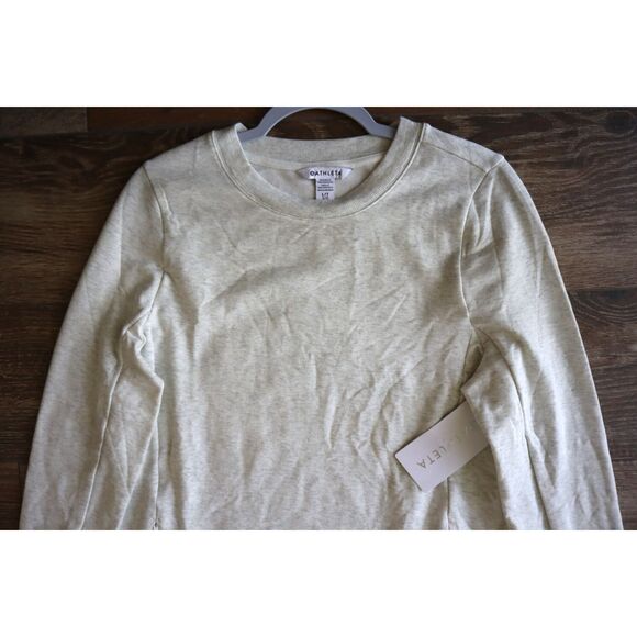 Athleta 659310 Women's Sz L/Tall Fog Gray Heather Coaster Luxe Sweatshirt Dress - Picture 10 of 16